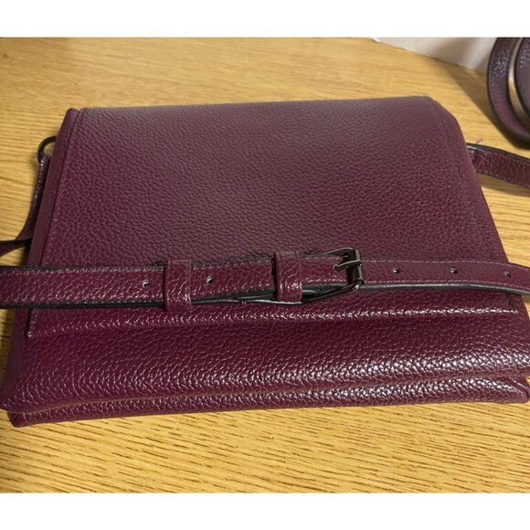 A New Day Burgundy Crossbody Bag With Adjustable Strap Pebbled Faux Leather - Picture 4 of 11